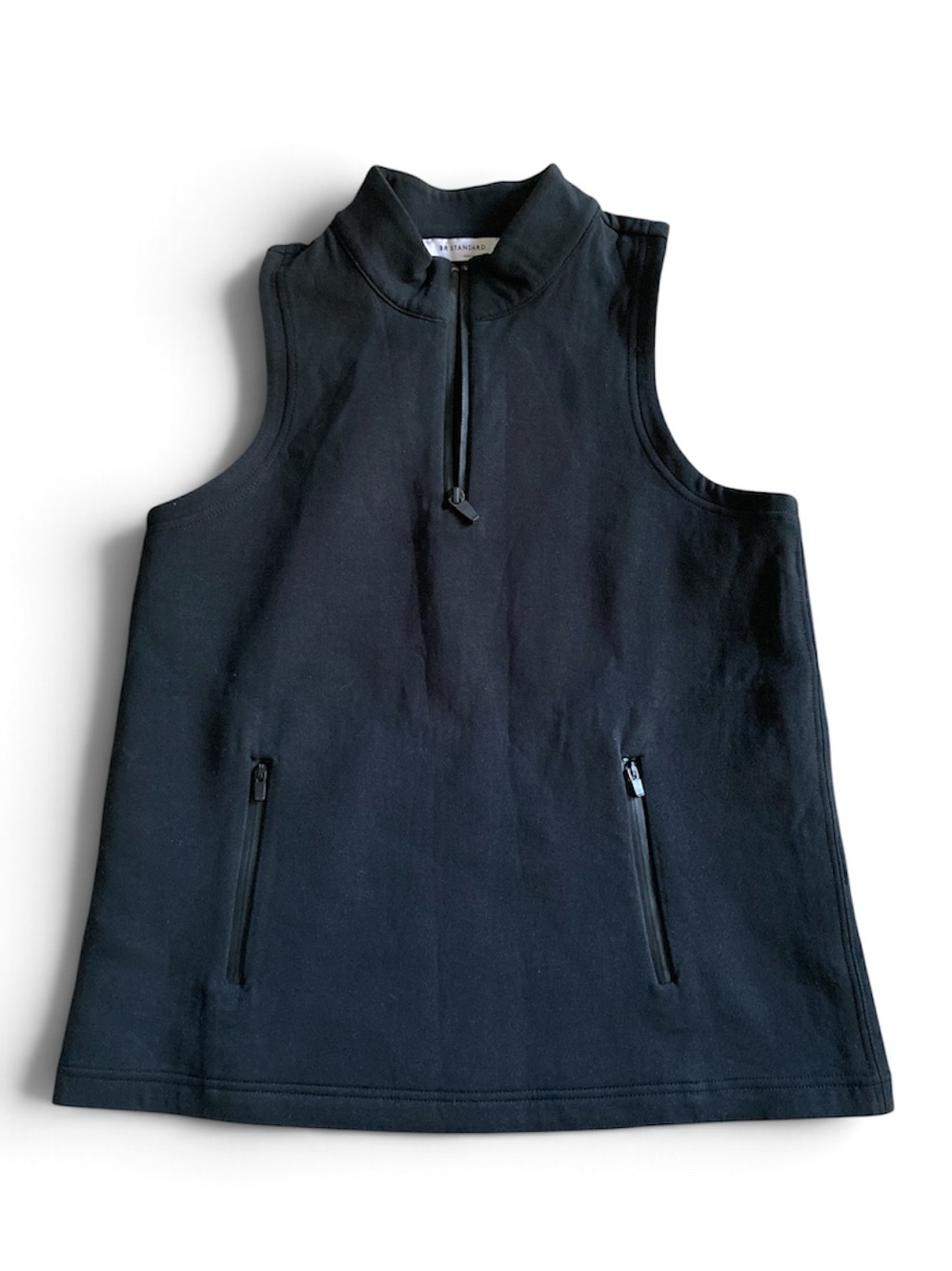 BR STANDARD Black Scuba Pullover Vest Sz XS Banana Republic